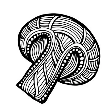 Hand drawn magic mushroom Illustrazione stock