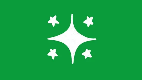 Hand Drawn Magic Sparkle Star 2D Animation Green Screen Overlay 動画素材 341798331
