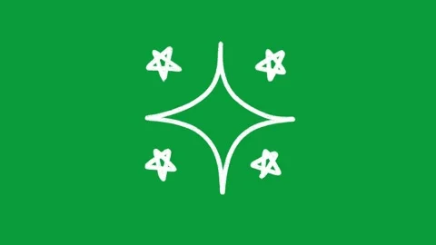 Hand Drawn Magic Sparkle Star 2D Animation Green Screen Overlay Vidéo 341798387