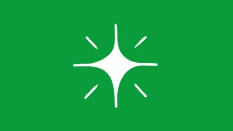 Hand Drawn Magic Sparkle Star 2D Animation Green Screen Overlay Stock Footage 341798405