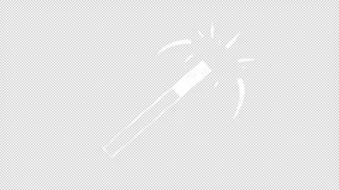  Hand Drawn Magic Wand Animation. Footage. Alpha Channel.  Stock Footage 310392472