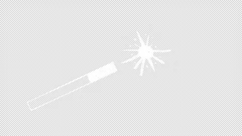  Hand Drawn Magic Wand Animation. Footage. Alpha Channel.  Stock Footage 310392501