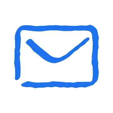 Hand Drawn Mail Envelope Icon With Grunge Texture Vector Illustration For M.. イラスト素材