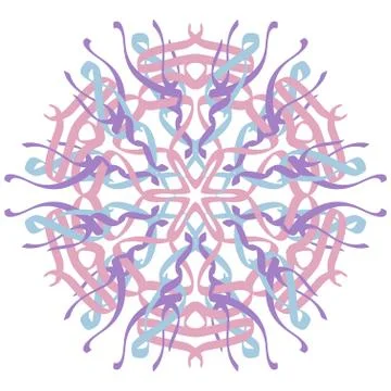 Hand drawn mandala abstract circle ornament vector illustration Stock Illustration