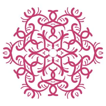 Hand drawn mandala abstract circle ornament vector illustration Stock Illustration