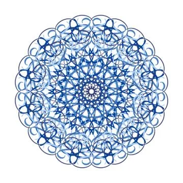 Hand drawn mandala abstract circle ornament vector illustration Stock Illustration
