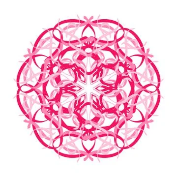 Hand drawn mandala abstract circle ornament vector illustration Stock Illustration