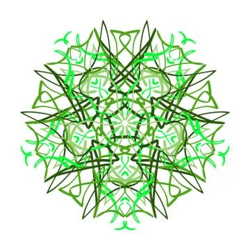 Hand drawn mandala abstract circle ornament vector illustration Stock Illustration