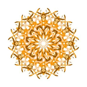 Hand drawn mandala abstract circle ornament vector illustration Illustrazione stock