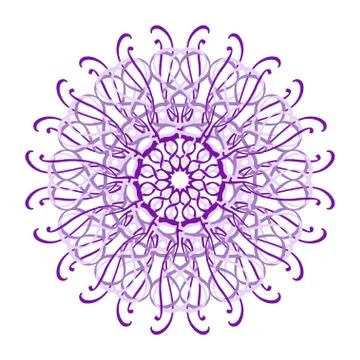 Hand drawn mandala abstract circle ornament vector illustration Stock Illustration