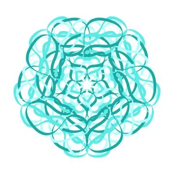 Hand drawn mandala abstract circle ornament vector illustration Stock Illustration