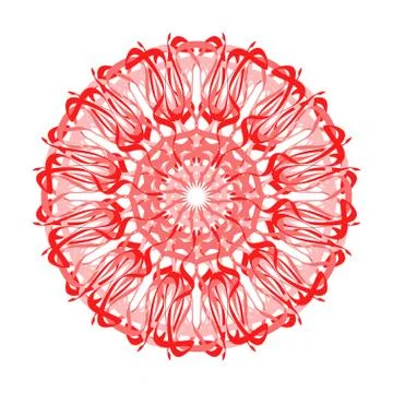 Hand drawn mandala abstract circle ornament vector illustration Illustrazione stock