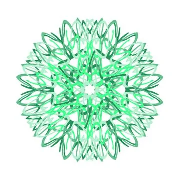 Hand drawn mandala abstract circle ornament vector illustration Stock Illustration