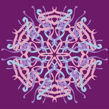 Hand drawn mandala abstract circle ornament vector illustration Stock Illustration
