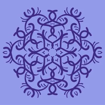 Hand drawn mandala abstract circle ornament vector illustration Stock Illustration