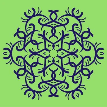 Hand drawn mandala abstract circle ornament vector illustration Stock Illustration