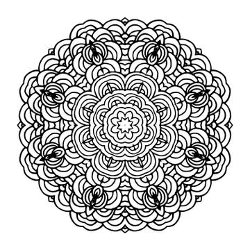 Hand drawn mandala arabic template for design Stock Illustration