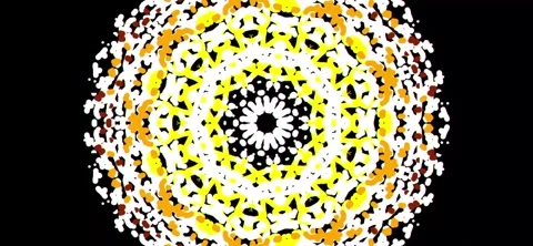 Hand Drawn Mandala Glitch Animation 4K Seamless Loop Stock Footage 337725635