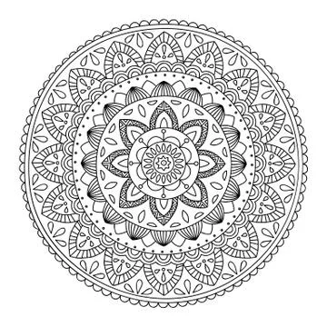 Hand drawn mandala Stock Illustration
