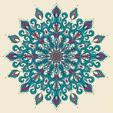 Hand drawn mandala Stock Illustration