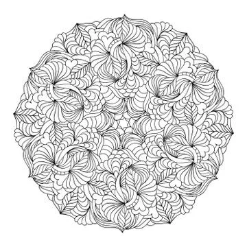 Hand drawn mandala Stock Illustration