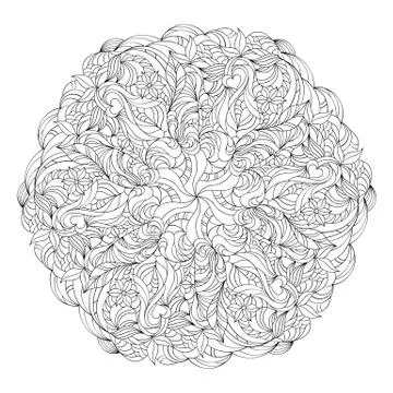 Hand drawn mandala Stock Illustration
