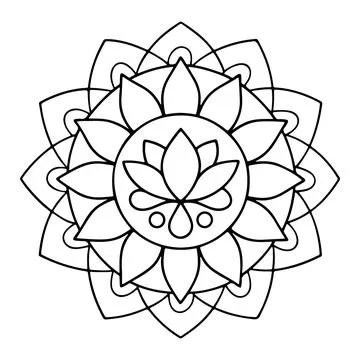 Hand-drawn mandala in vector format. A vibrantly decorated mandala. Separate Stock Illustration