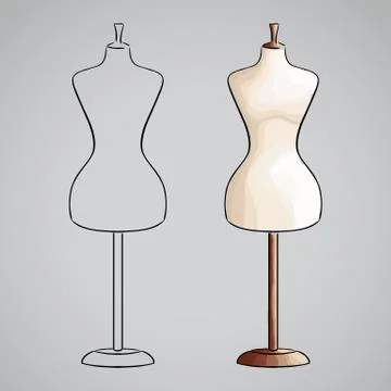 Hand drawn maneqiun. Stock Illustration