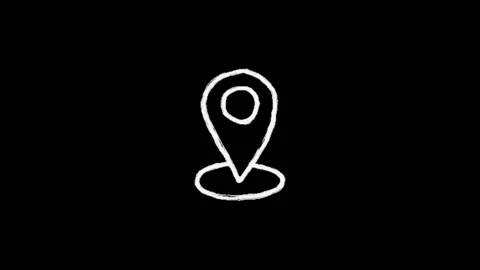Hand Drawn Map Pin Marker Black Motion 库存影片 344764667