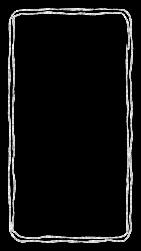 Hand-drawn marker frame with double line boil animation in vertical format Stock Footage 347692650