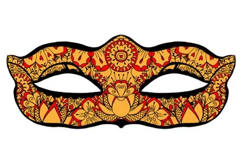 Hand drawn mask Illustrazione stock