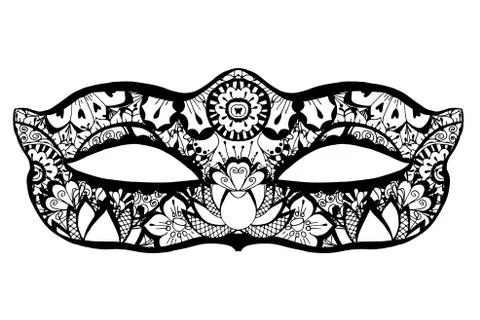 Hand drawn mask Stock Illustration