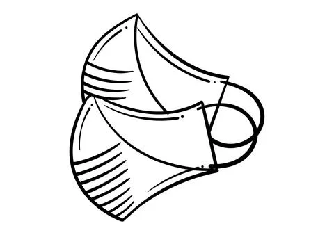 Hand drawn mask Illustrazione stock