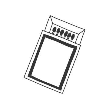 Hand drawn matchbox Stock Illustration