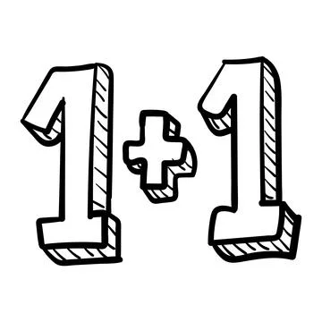 Hand drawn mathematics with numbers icon in doodle style isolated Stock Illustration