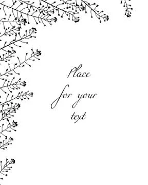 Hand drawn meadow grass Stock Illustration