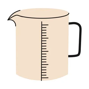 Hand drawn measuring cup. Vector illustration Stock Illustration