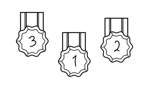 Hand drawn medal Stock Illustration
