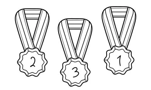Hand drawn medal3 Stock Illustration