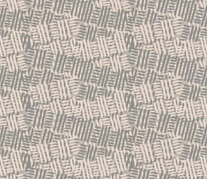 Hand drawn mesh woven texture seamless pattern. Vector painterly textured Stock Illustration