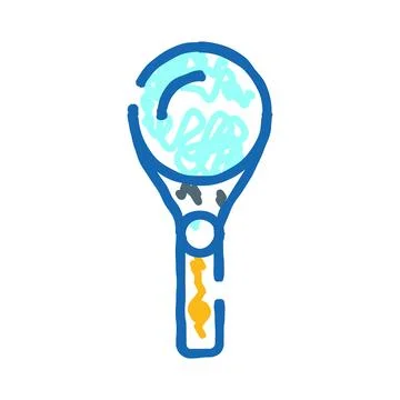 Hand drawn microphone for recording speech audio Illustrazione stock