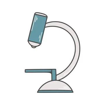 Hand drawn microscope vector illustration Illustrazione stock
