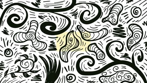 Hand drawn minimal abstract background, floral, element design, warm, hygge Stock Illustration