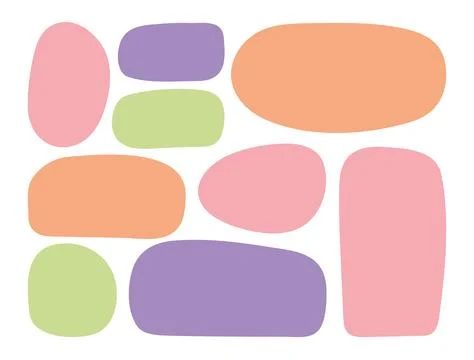 Hand drawn minimalist multicolored Textbox set. Blank quote Frames template.. Stock Illustration