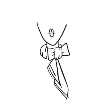 Hand drawn model woman vector icon illustration . Stock Illustration