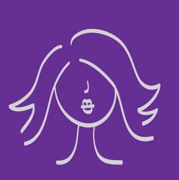 Hand drawn model woman vector icon illustration . Stock Illustration