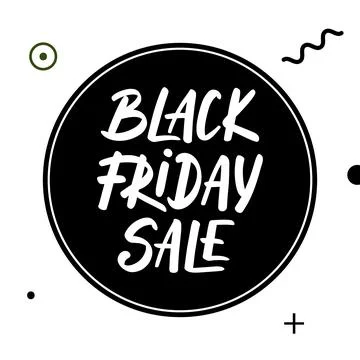 Hand drawn modern brush calligraphy text. Black friday sale. Illustration