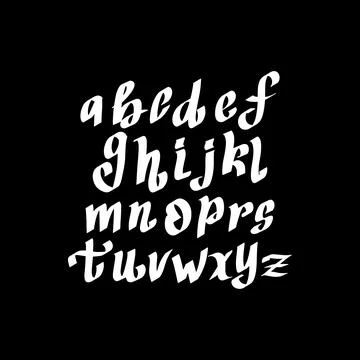 Hand drawn modern dry brush lettering. Vector Stock Illustration