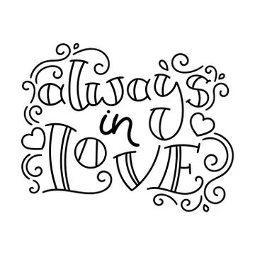 Hand drawn modern image with hand-lettering and decoration elements Stock Illustration