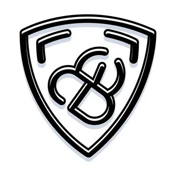 Hand drawn monogram logo icon design element Stock Illustration